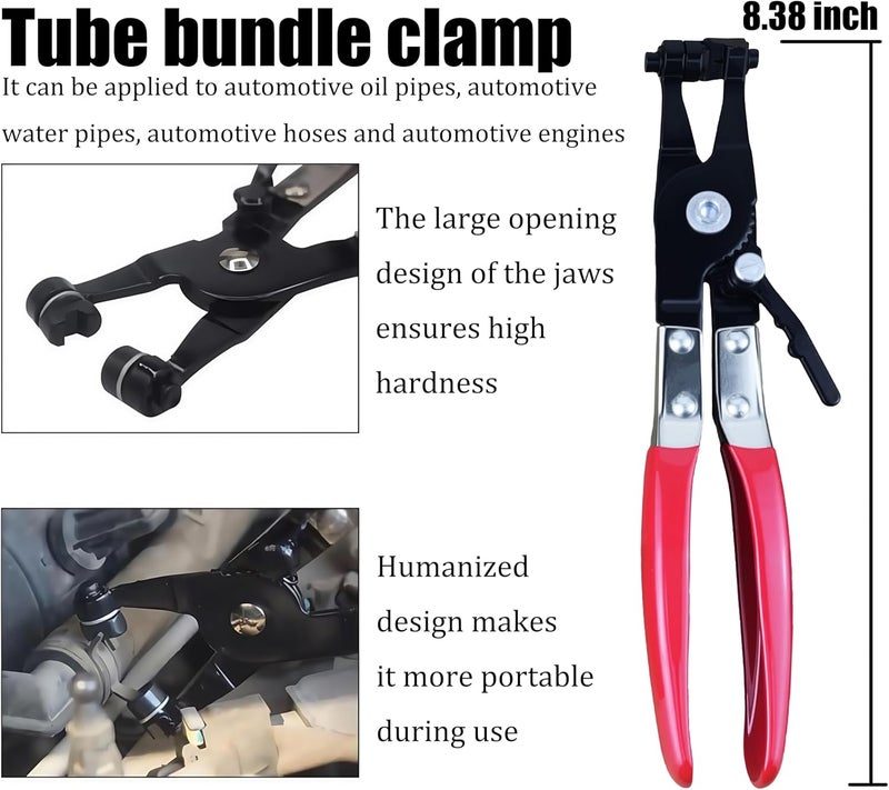 KOWCKAA Set 4Pcs electrical connector disconnect tool,Fuel Line Pliers,9" Fuel Filter Caliper,electrical disconnect pliers for cars,Hose Pipe Clamp Clip - Image 4